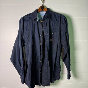 BB Classics Pure Cotton Navy Long Sleeve Button front Shirt Size XXL